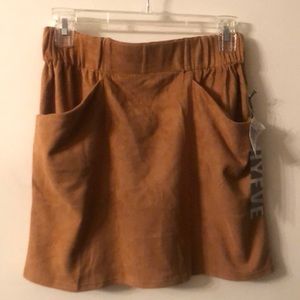 Brown Suede Skirt